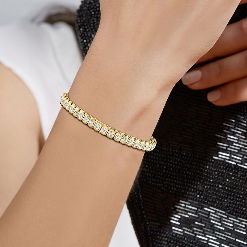 2.00 - 5.00 CT Round Cut Lab Grown Diamonds - Tennis Bracelet - Primestyle.com