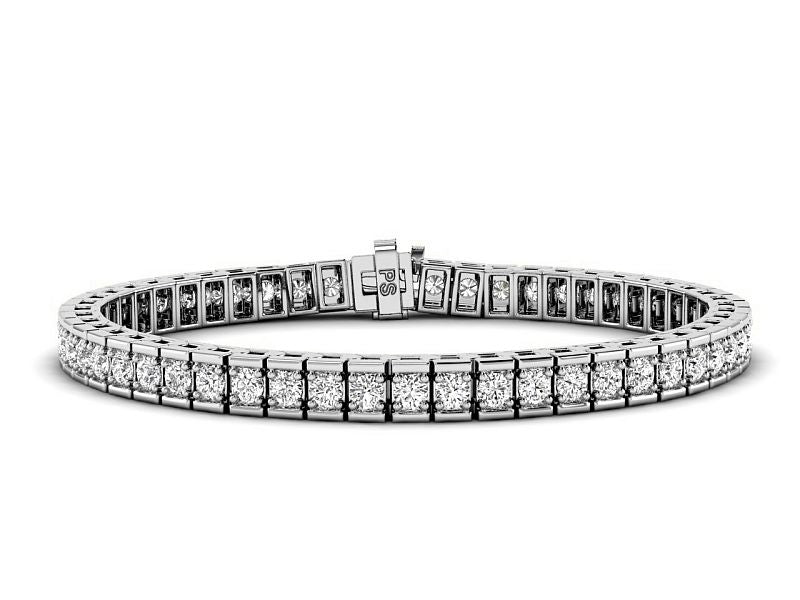 2.00-5.00 CT Round Cut Diamonds - Tennis Bracelet