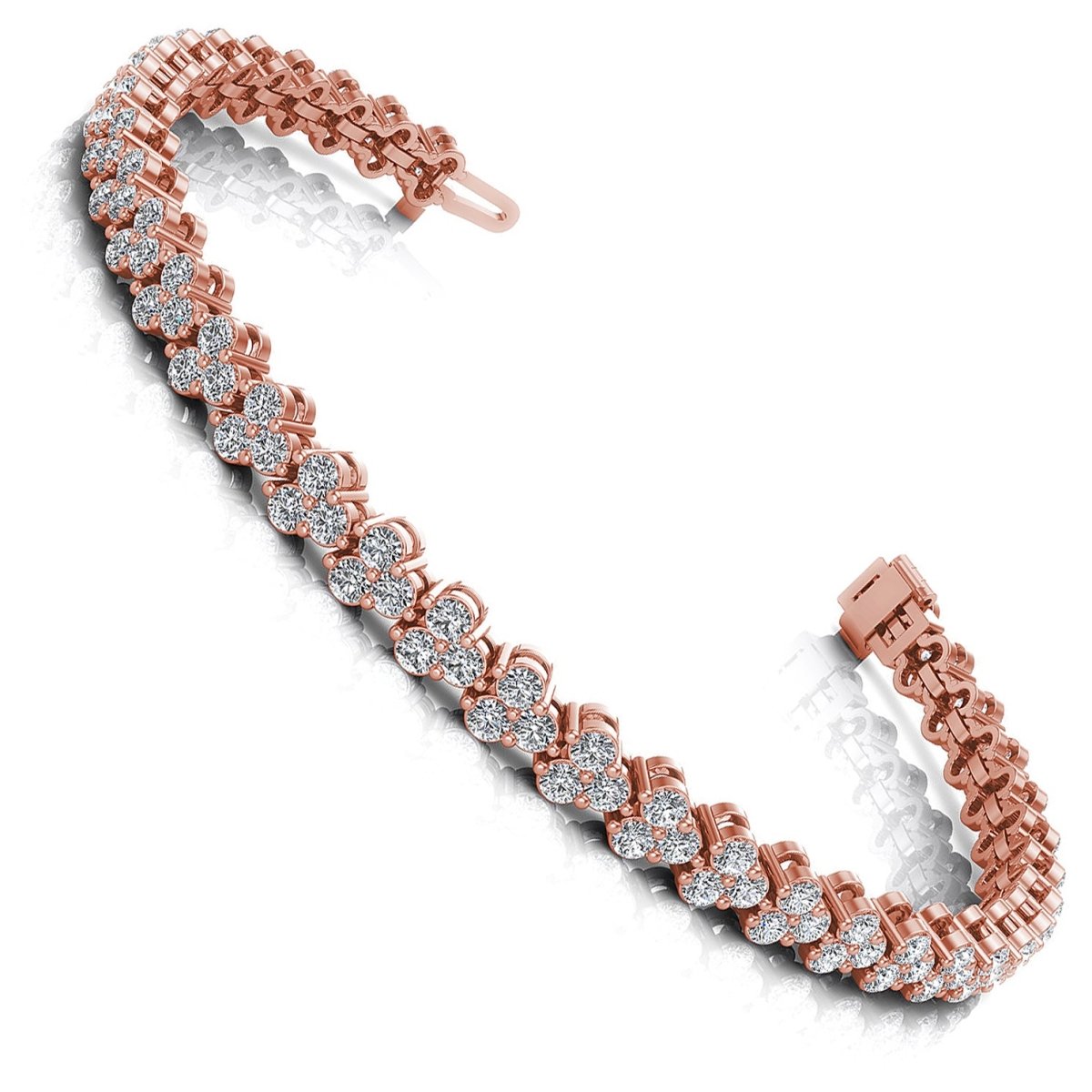 2.00-6.00 CT Round Cut Diamonds - Diamond Bracelet - Primestyle.com