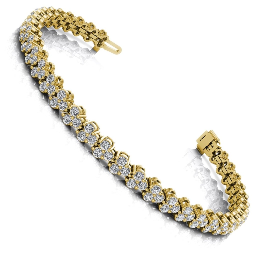 2.00-6.00 CT Round Cut Diamonds - Diamond Bracelet