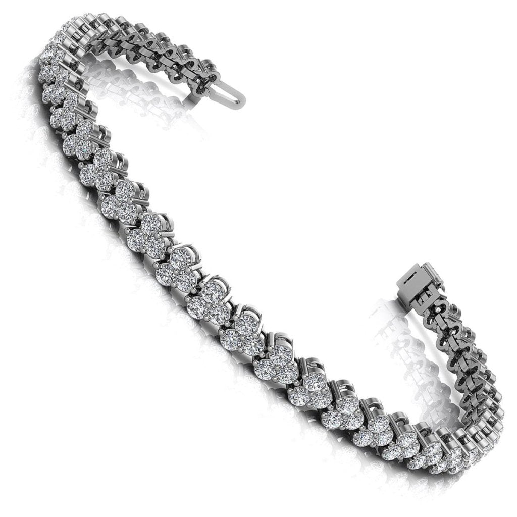 2.00-6.00 CT Round Cut Diamonds - Diamond Bracelet