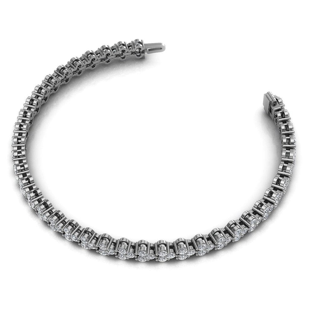 2.00 - 6.00 CT Round Cut Diamonds - Diamond Bracelet - Primestyle.com
