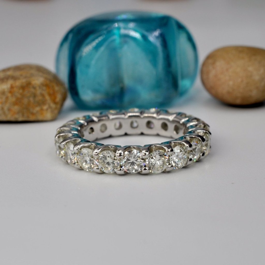 2.00-6.00 CT Round Cut Natural Diamonds - Eternity Rings