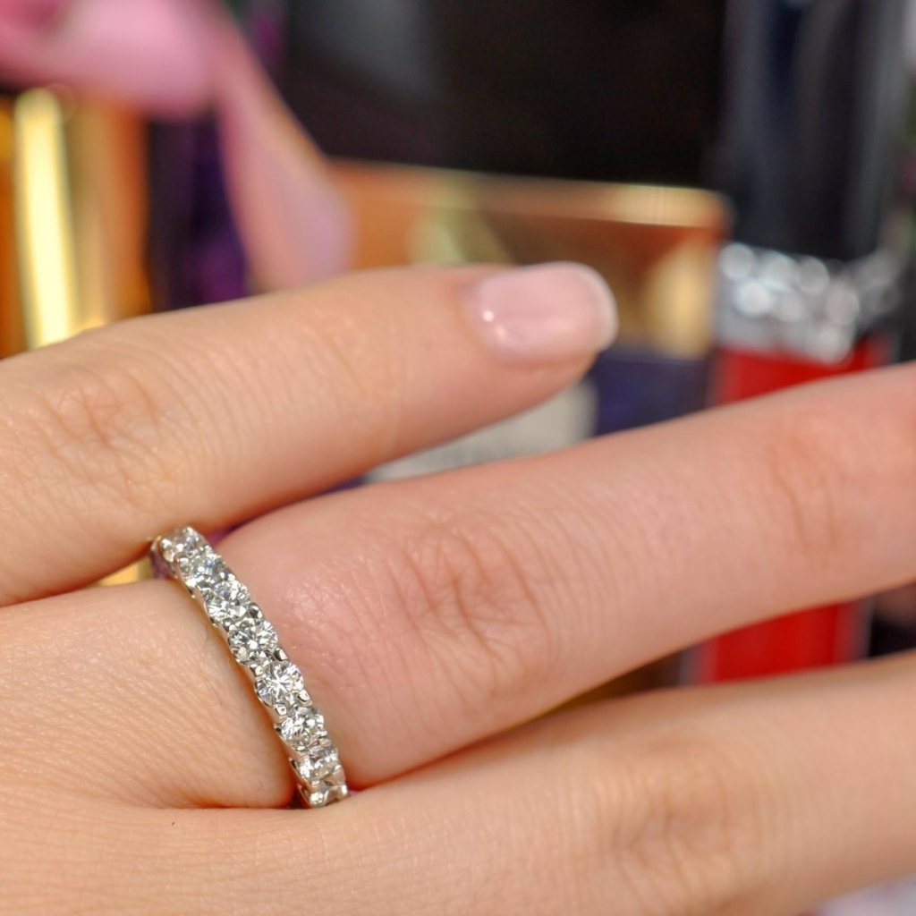 2.00-6.00 CT Round Cut Natural Diamonds - Eternity Rings