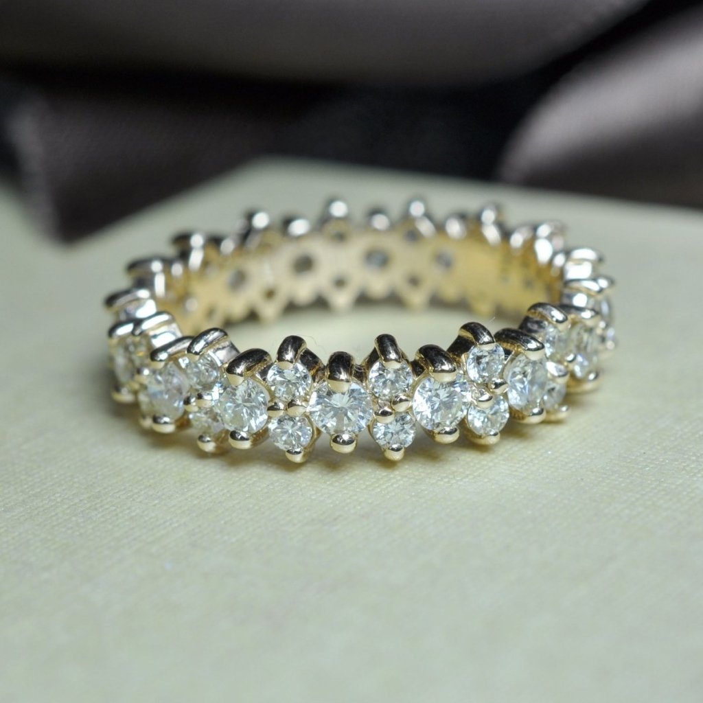 2.00-6.00 CT Round Cut Natural Diamonds - Eternity Rings