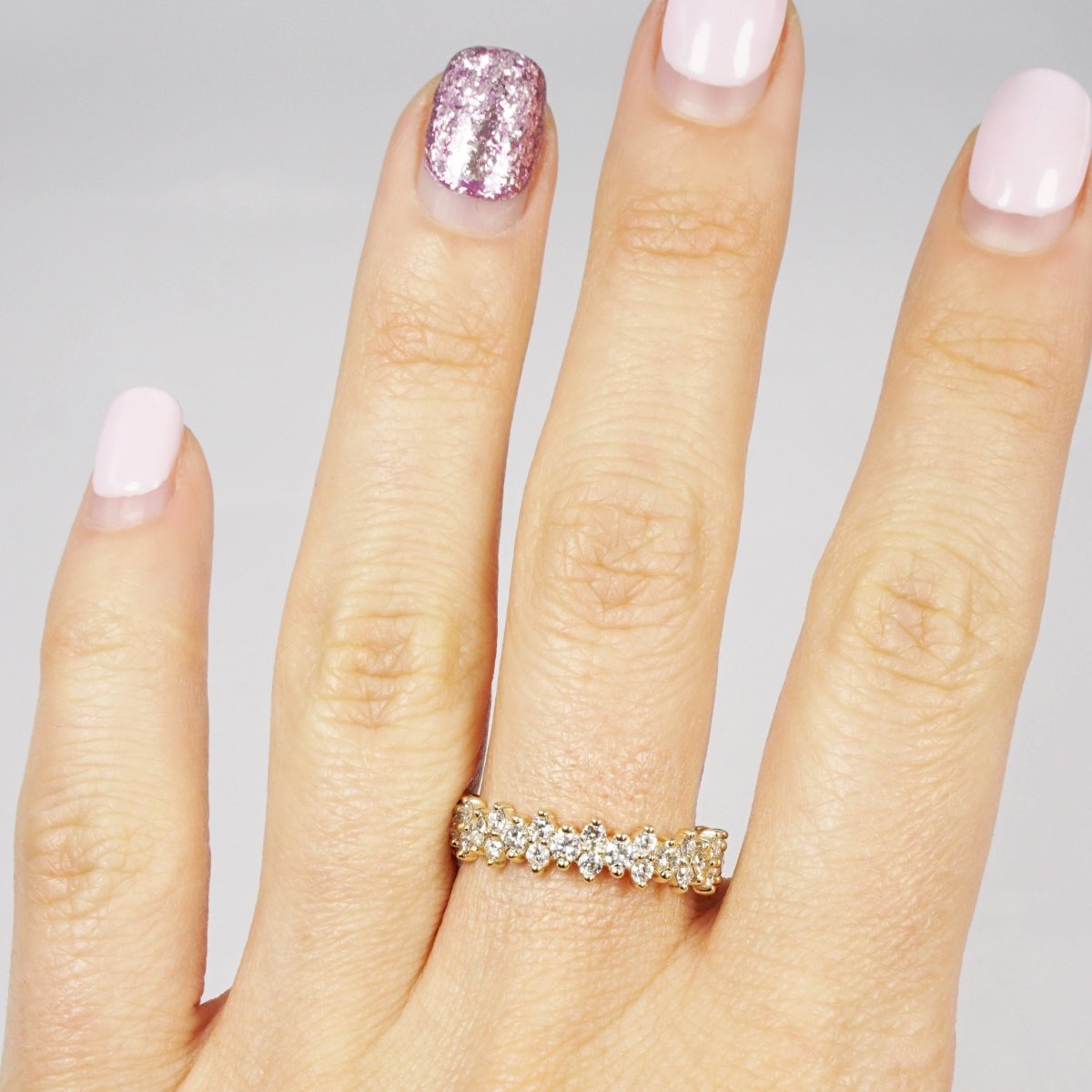 2.00-6.00 CT Round Cut Natural Diamonds - Eternity Rings