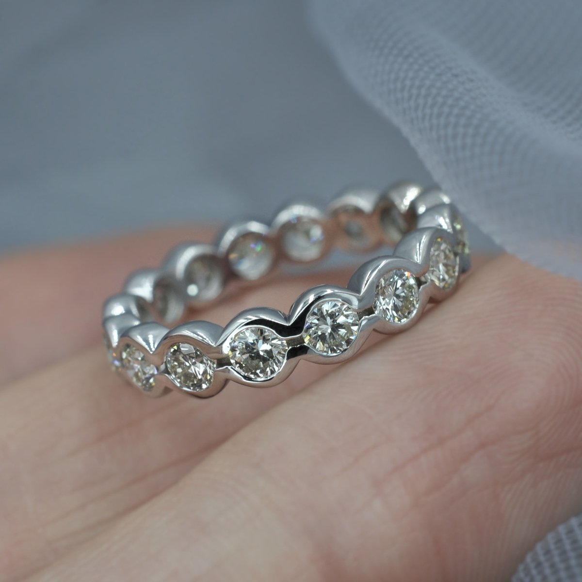 2.00-6.00 CT Round Cut Natural Diamonds - Eternity Rings