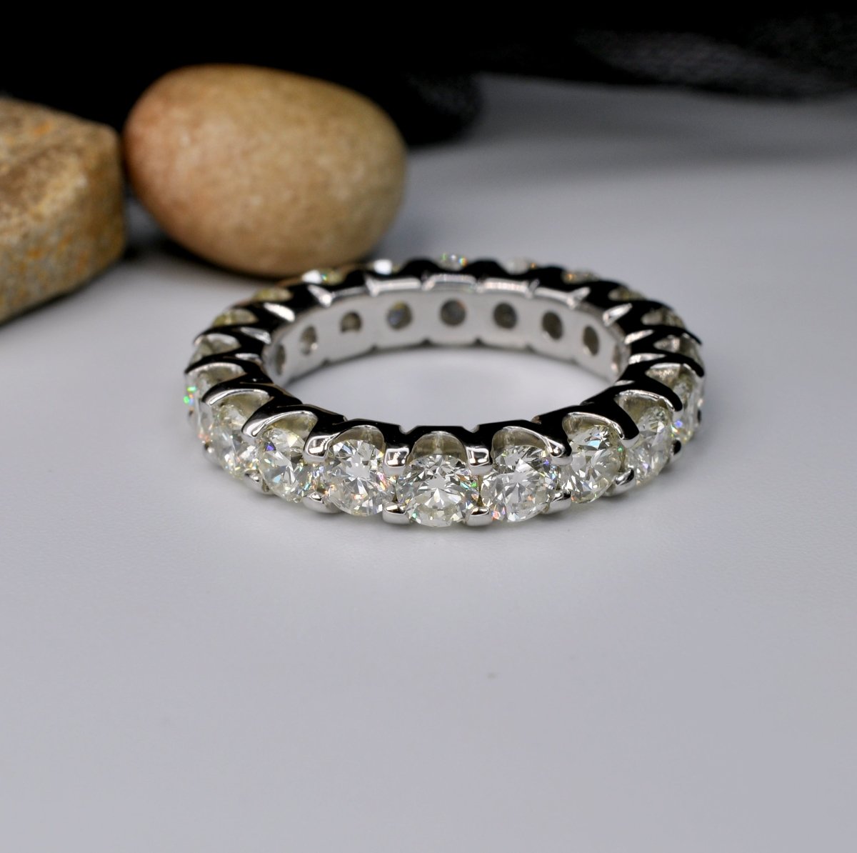 2.00-6.00 CT Round Cut Diamonds - Eternity Ring
