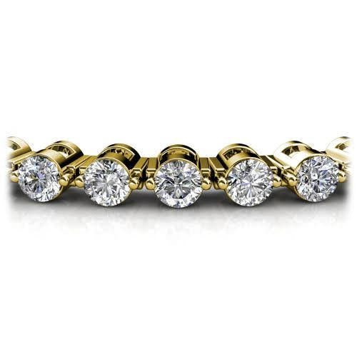 2.00-6.00 CT Round Cut Natural Diamonds - Tennis Bracelet