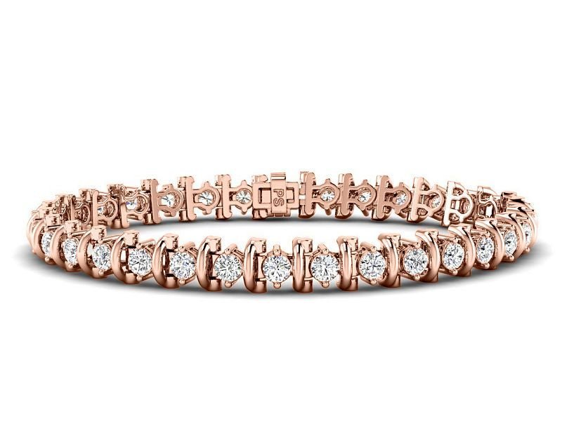 2.00-6.00 CT Round Cut Diamonds - Tennis Bracelet