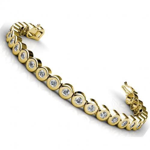 2.00-6.00 CT Round Cut Diamonds - Tennis Bracelet