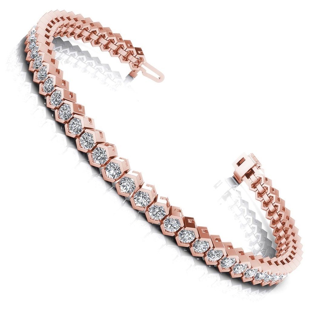 2.00 - 6.00 CT Round Cut Diamonds - Tennis Bracelet - Primestyle.com