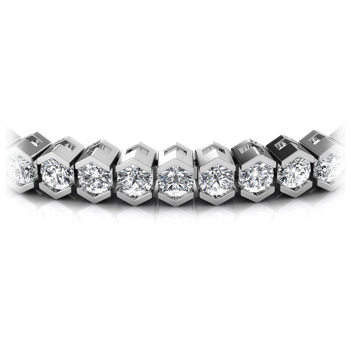 2.00-6.00 CT Round Cut Diamonds - Tennis Bracelet