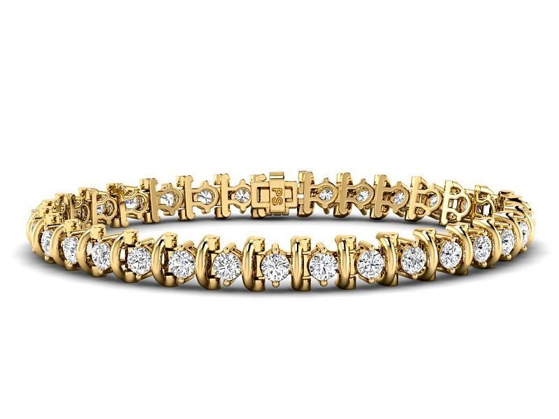 2.00 - 6.00 CT Round Cut Diamonds - Tennis Bracelet - Primestyle.com