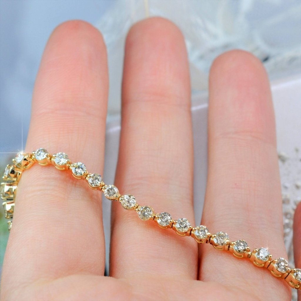 2.00 - 6.00 CT Round Cut Diamonds - Tennis Bracelet - Primestyle.com
