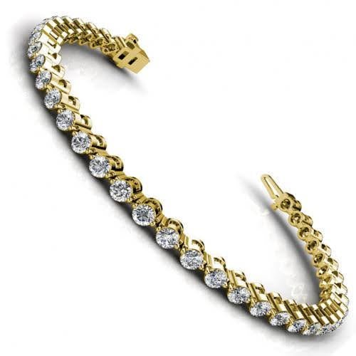 2.00-6.00 CT Round Cut Natural Diamonds - Tennis Bracelet