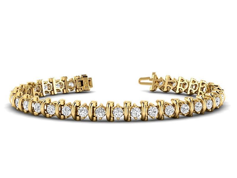 2.00-6.00 CT Round Cut Diamonds - Tennis Bracelet - Primestyle.com