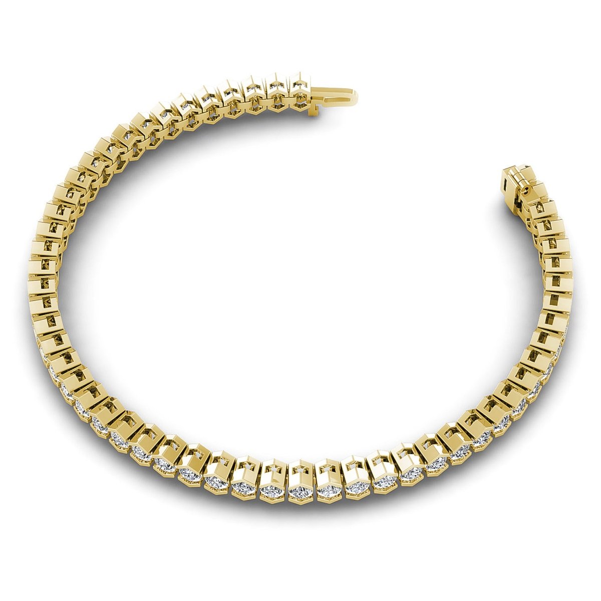 2.00-6.00 CT Round Cut Diamonds - Tennis Bracelet