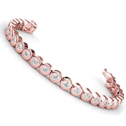 2.00 - 6.00 CT Round Cut Diamonds - Tennis Bracelet - Primestyle.com