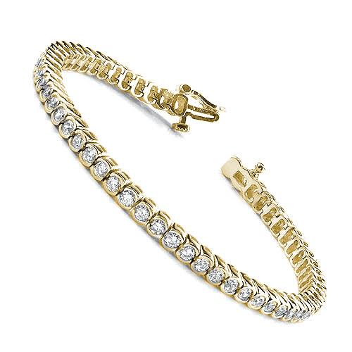 2.00-6.00 CT Round Cut Diamonds - Tennis Bracelet