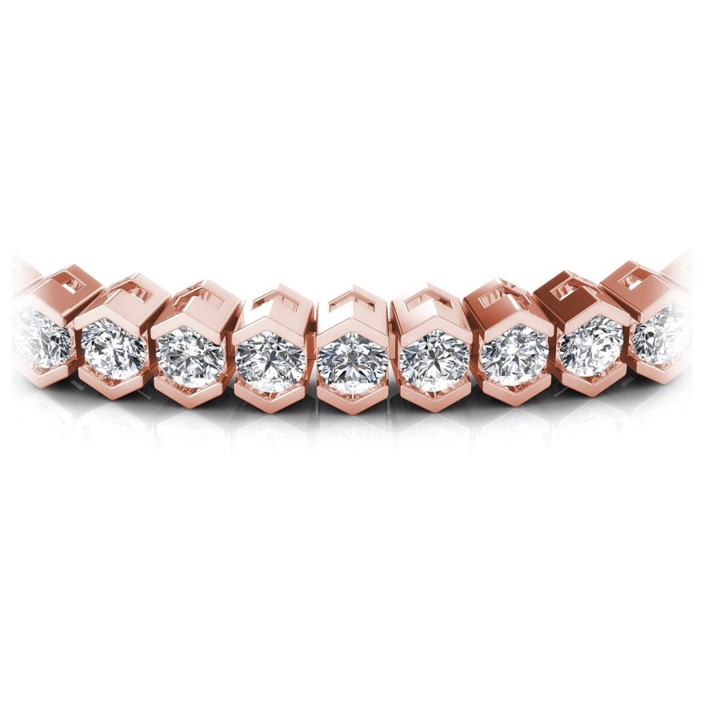 2.00-6.00 CT Round Cut Diamonds - Tennis Bracelet