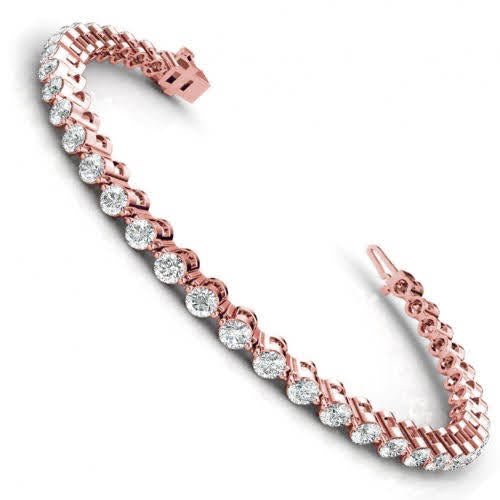 2.00-6.00 CT Round Cut Diamonds - Tennis Bracelet