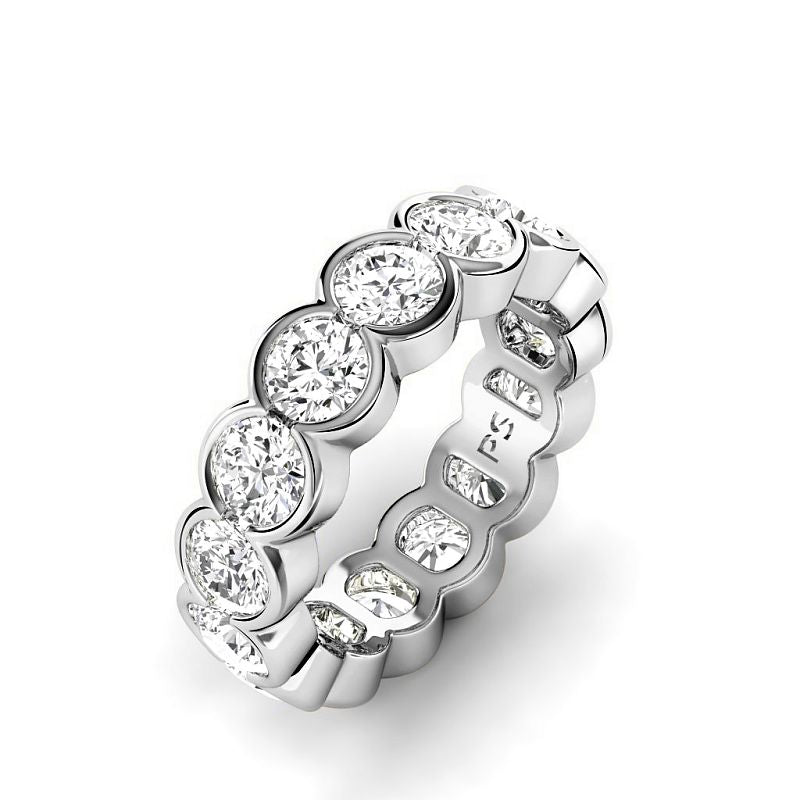 2.00-6.00 CT Round Cut Lab Grown Diamonds - Eternity Ring - Primestyle.com