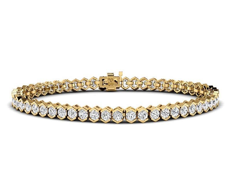 2.00-6.00 CT Round Cut Diamonds - Tennis Bracelet
