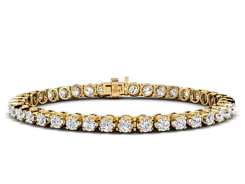 2.00-6.00 CT Round Cut Lab Grown Diamonds - Tennis Bracelet - Primestyle.com