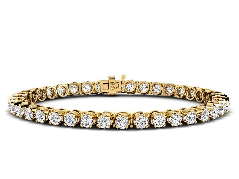 2.00-6.00 CT Round Cut Diamonds - Tennis Bracelet