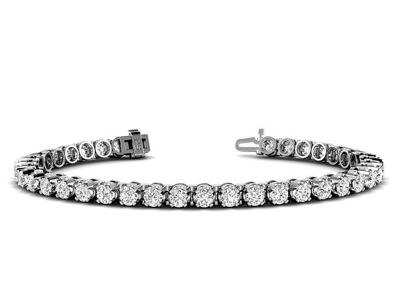 2.00-6.00 CT Round Cut Diamonds - Tennis Bracelet