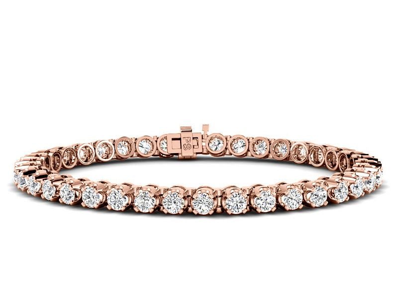 2.00-6.00 CT Round Cut Lab Grown Diamonds - Tennis Bracelet - Primestyle.com