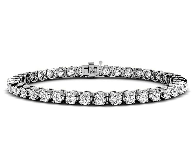 2.00-6.00 CT Round Cut Lab Grown Diamonds - Tennis Bracelet - Primestyle.com