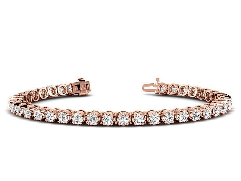 2.00-6.00 CT Round Cut Lab Grown Diamonds - Tennis Bracelet - Primestyle.com