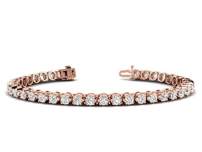 2.00 - 6.00 CT Round Cut Lab Grown Diamonds - Tennis Bracelet - Primestyle.com