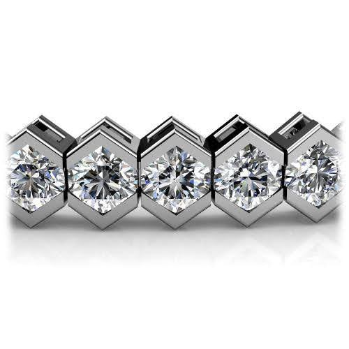 2.00-7.00 CT Round Cut Diamonds - Tennis Bracelet