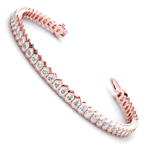 2.00-7.00 CT Round Cut Diamonds - Tennis Bracelet - Primestyle.com