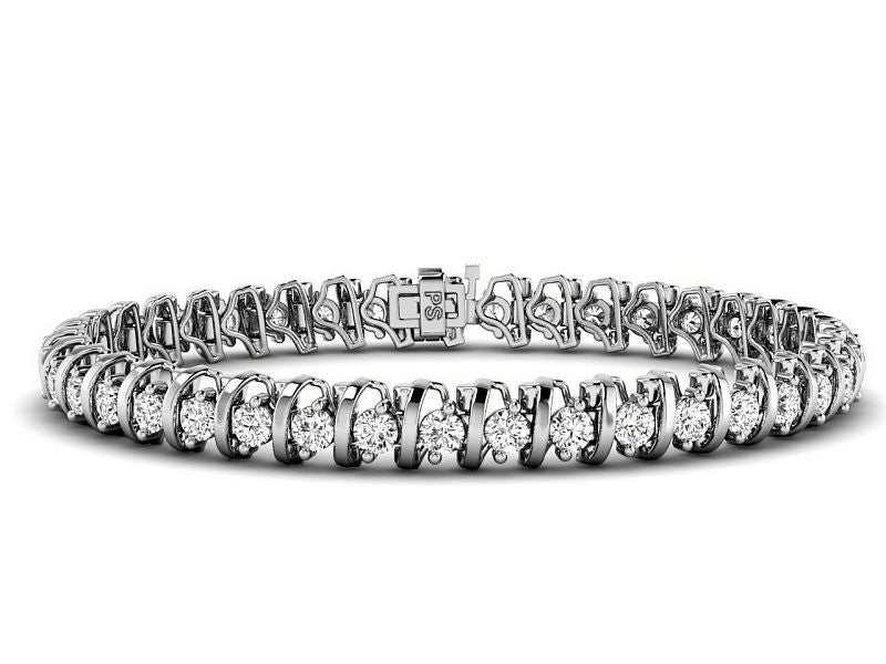 2.00-7.00 CT Round Cut Diamonds - Tennis Bracelet