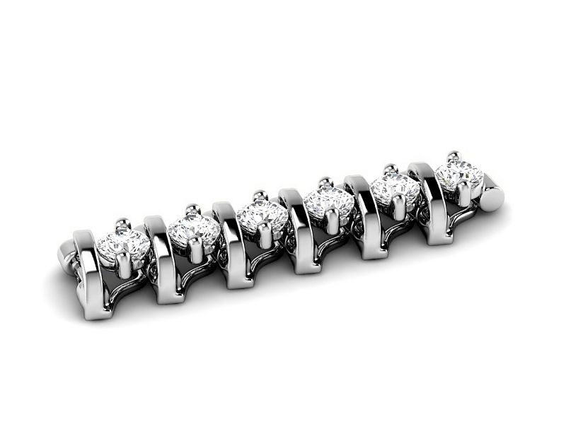 2.00-7.00 CT Round Cut Diamonds - Tennis Bracelet