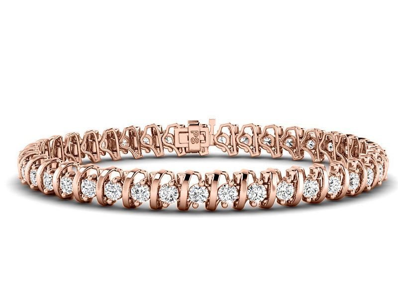 2.00 - 7.00 CT Round Cut Lab Grown Diamonds - Tennis Bracelet - Primestyle.com