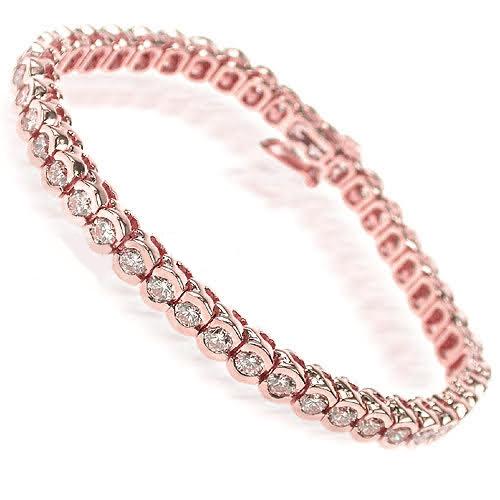 2.00 - 7.10 CT Round Cut Diamonds - Tennis Bracelet - Primestyle.com