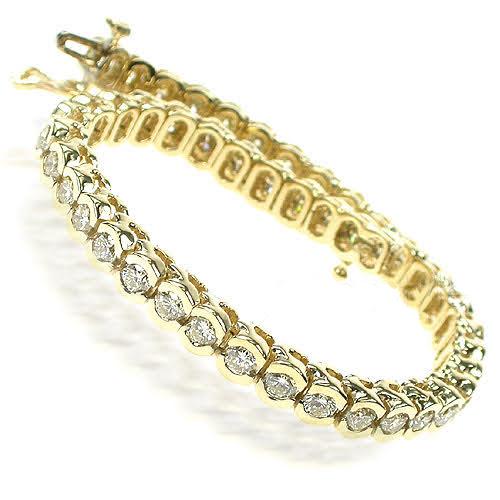 2.00 - 7.10 CT Round Cut Diamonds - Tennis Bracelet - Primestyle.com