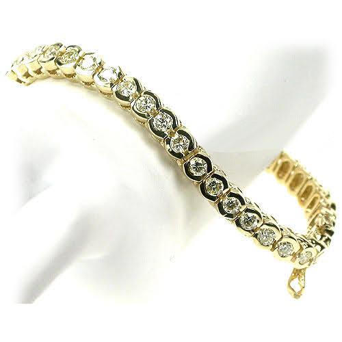 2.00 - 7.10 CT Round Cut Diamonds - Tennis Bracelet - Primestyle.com