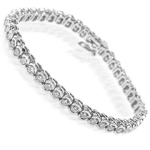 2.00-7.10 CT Round Cut Diamonds - Tennis Bracelet - Primestyle.com