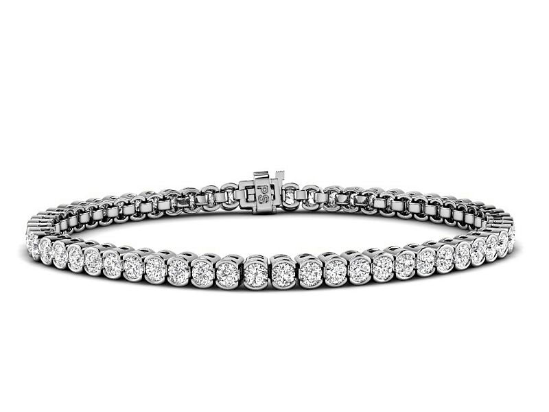 2.00-8.00 CT Round Cut Diamonds - Tennis Bracelet