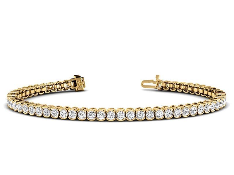 2.00-8.00 CT Round Cut Diamonds - Tennis Bracelet