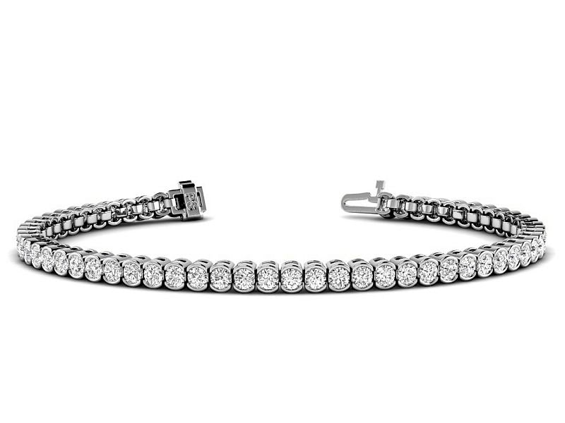 2.00-8.00 CT Round Cut Diamonds - Tennis Bracelet