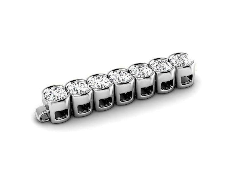 2.00-8.00 CT Round Cut Diamonds - Tennis Bracelet