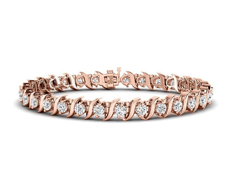 2.00 - 9.00 CT Round Cut Lab Grown Diamonds - Tennis Bracelet - Primestyle.com