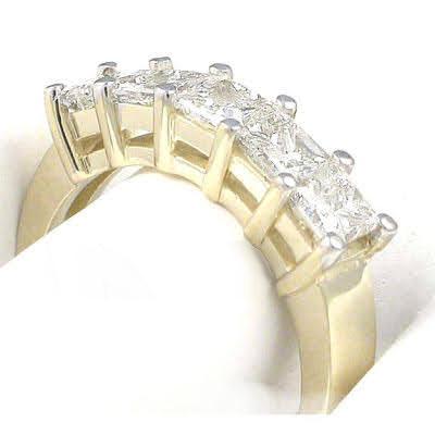 2.00 CT Princess Cut Natural Diamonds - Wedding Band